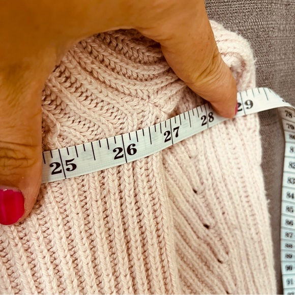 Lou & Grey Oversized Light Pink Knit 3/4 Length Sleeve Boxy Sweater Size Medium - Picture 10 of 10